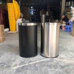 Thùng rác inox tròn nắp lật Ø30 HTI-125