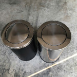 Thùng rác inox tròn nắp lật Ø30 HTI-125