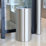 Thùng rác inox tròn nắp lật Ø35 HTI35-B