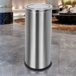 Thùng rác inox tròn nắp lật Ø35 HTI35-B