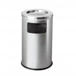Thùng rác inox tròn có gạt tàn Ø38 HTI-94
