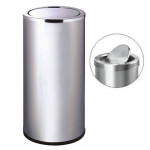 Thùng rác inox tròn nắp lật Ø38 HTI38-B