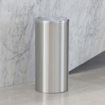 Thùng rác inox tròn nắp lật Ø38 HTI38-B