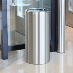 Thùng rác inox tròn nắp lật Ø48 HTI480-L