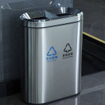 Thùng rác inox 2 ngăn HTI2N01