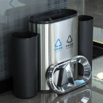 Thùng rác inox 2 ngăn HTI2N01