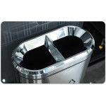 Thùng rác inox 2 ngăn HTI2N01