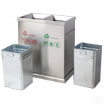 Thùng rác inox 2 ngăn HTI2N10B