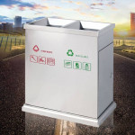 Thùng rác inox 2 ngăn HTI2N10B