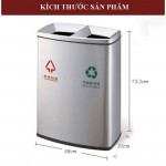 Thùng rác inox 2 ngăn TRI2N