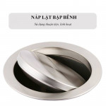 Thùng rác inox nắp lật 2 ngăn TRI2N-B