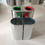 Thùng rác inox 2 ngăn TRI2N-2M