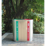 Thùng rác inox 2 ngăn TRI2N-2M