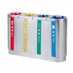 Thùng rác inox 4 ngăn TRI4N