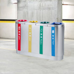 Thùng rác inox 4 ngăn TRI4N