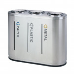 Thùng rác inox phân loại 3 ngăn TRI3N