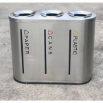 Thùng rác inox phân loại 3 ngăn TRI3N