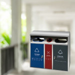 Thùng rác inox 3 ngăn HTI3N-N