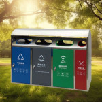 Thùng rác inox 4 ngăn HTI4N-N