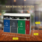 Thùng rác inox 4 ngăn HTI4N-N