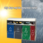 Thùng rác inox 4 ngăn HTI4N-N
