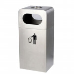 Thùng rác inox có gạt tàn HTI40-GT