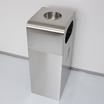 Thùng rác inox có gạt tàn HTI40-GT