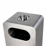 Thùng rác inox có gạt tàn HTI40-GT