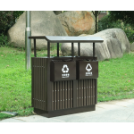 Thùng rác thép phun sơn màu nâu HTS2NM-B3