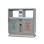 Thùng rác inox 2 ngăn ngoài trời HTI2NT02