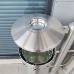 Thùng rác inox treo đôi ngoài trời có gạt tàn HTI58-Q