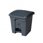 Thùng rác nhựa đạp chân 30L màu ghi HTN07330