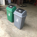 Thùng rác nhựa nắp đẩy 10L HTN10D-G2