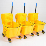 Xe vắt nước lau nhà 1 xô 24L màu vàng HT08079