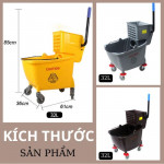 Xe vắt nước lau nhà 1 xô 32L màu vàng HT08080