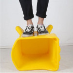 Xe vắt nước lau nhà 1 xô 36L màu vàng HT08070-Y