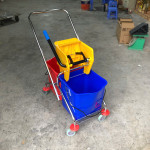 Xe vắt nước lau nhà 2 xô 60L khung inox HT08071