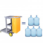 Xe dọn vệ sinh có nắp màu ghi HT08170A-G2