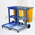 Xe dọn vệ sinh có nắp màu ghi HT08170A-G2