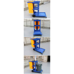 Xe dọn vệ sinh có nắp màu xanh HT08170A-B1