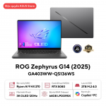 Laptop Asus ROG Zephyrus G14 GA403WW-QS136WS (AMD Ryzen AI 9 HX 370 | RTX 5080 | 14 inch 3K OLED 120Hz | 64GB | 2TB | Win 11 | Xám)