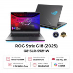 Laptop ASUS ROG Strix G18 G815LR-S9211W (Intel Core Ultra 9 Processor 275HX | RTX 5070 Ti 12GB | 18 inch 2.5K IPS 240Hz | 32GB | 1TB | Win 11 | Xám)