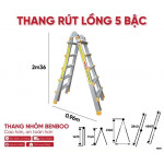Thang nhôm rút lồng Benboo Slide 5 bậc