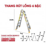Thang nhôm rút lồng Benboo Slide 6 bậc