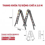 Thang nhôm Benboo chữ A khóa tự động 6 bậc