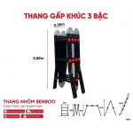 Thang nhôm gấp khúc đa năng Benboo 4 đoạn 3 bậc