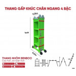 Thang nhôm gấp khúc đa năng chân ngang Benboo 4 đoạn 4 bậc