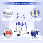 Thang nhôm rút đôi Nikawa NK-44AI-Pri