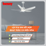 Quạt trần Benny Amore Enterno BF-C52LUX-W