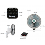 Quạt treo tường có điều khiển Benny BFW-48N